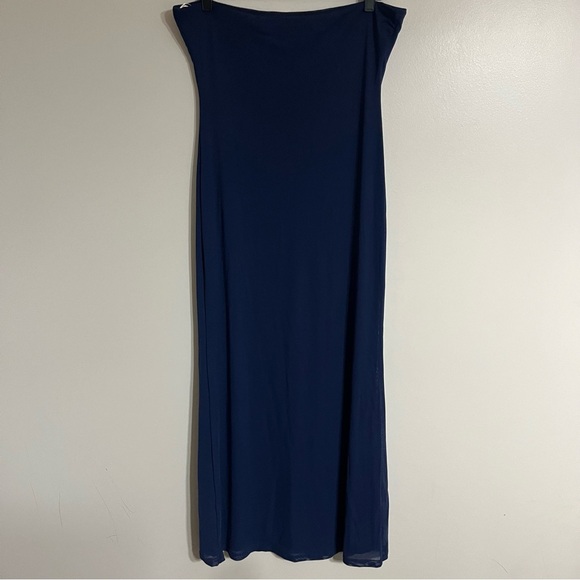 Women’s Thatsofetch Blue Tube Top Strapless Maxi Dress Lined Size 12 - Picture 11 of 11